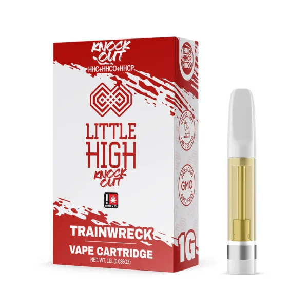 A Little High TKO Carts – Trainwreck | HHC + HHCO + HHCP | 1g Hybrid Vape Cartridge